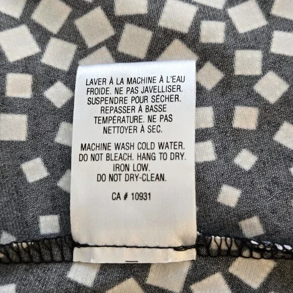 Laura Plus Black & White Square Polka-Dot A-Line Belted Midi Dress | Size 2X - Picture 7 of 8